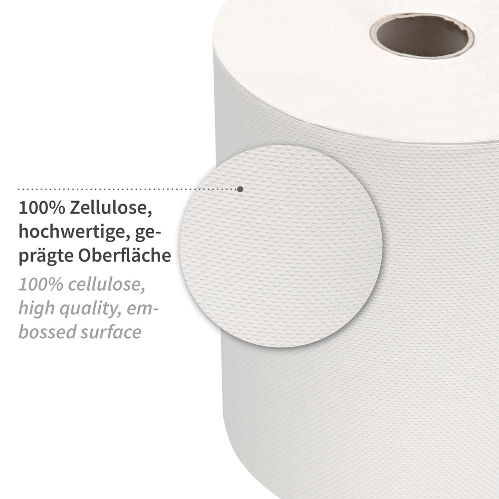 Papierhandtuchrollen, 3-lagig | Zellulose, Außenabwicklung 110m Tork H1 geeignet