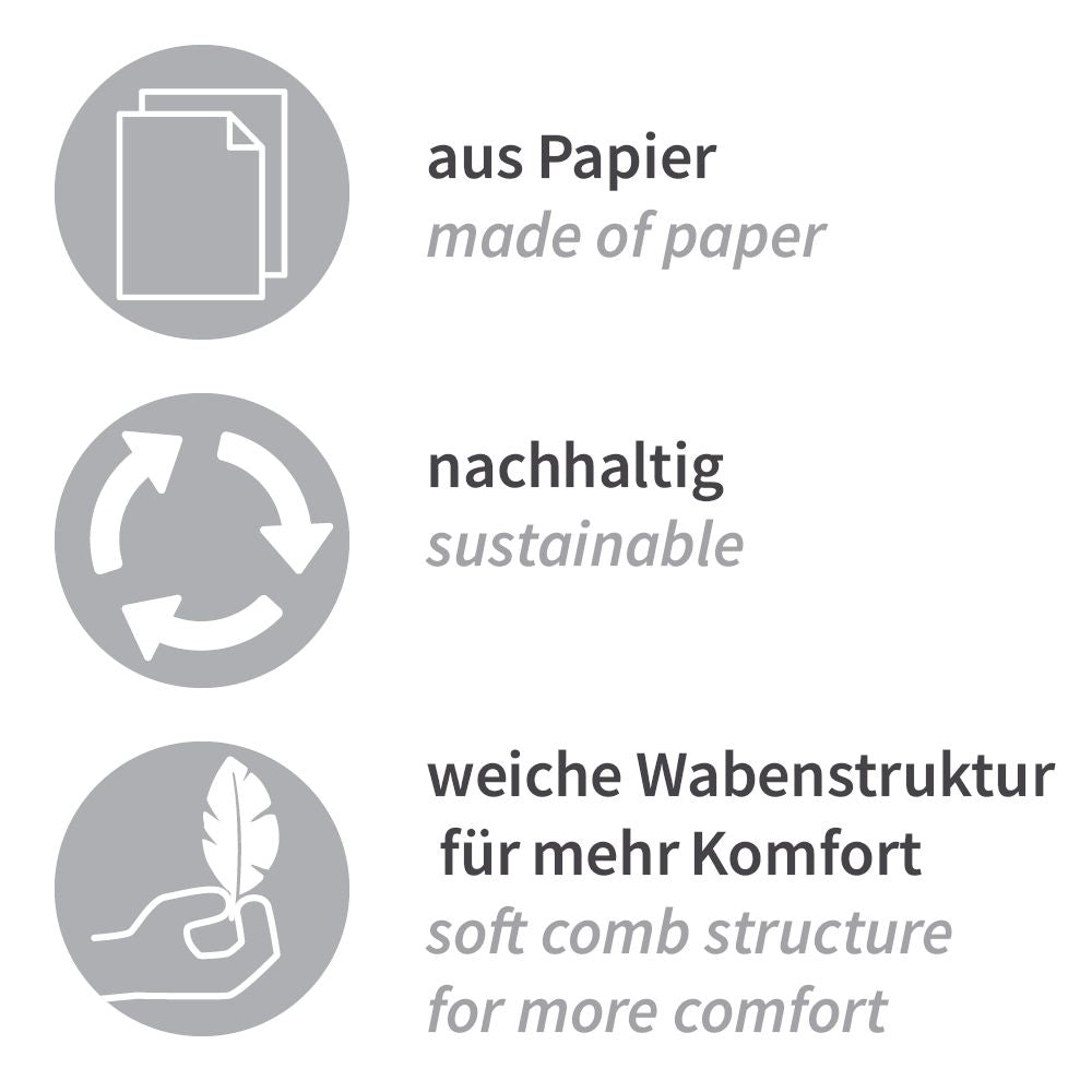 Bio Slipper, offen | Papier Länge: 28,5cm | Breite: 11cm