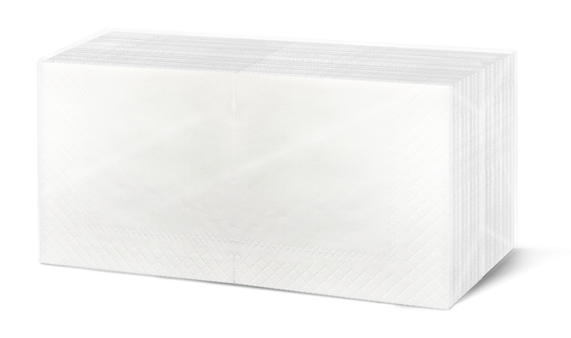 Servietten weiß 24x24cm 2-lagig 1/4-Falz 250 Stk.