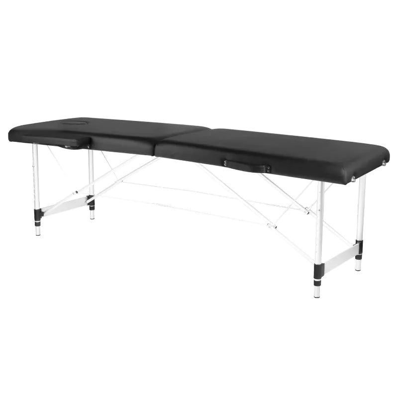 Klapp-Massageliege alu komfort 2-teilig. Schwarz