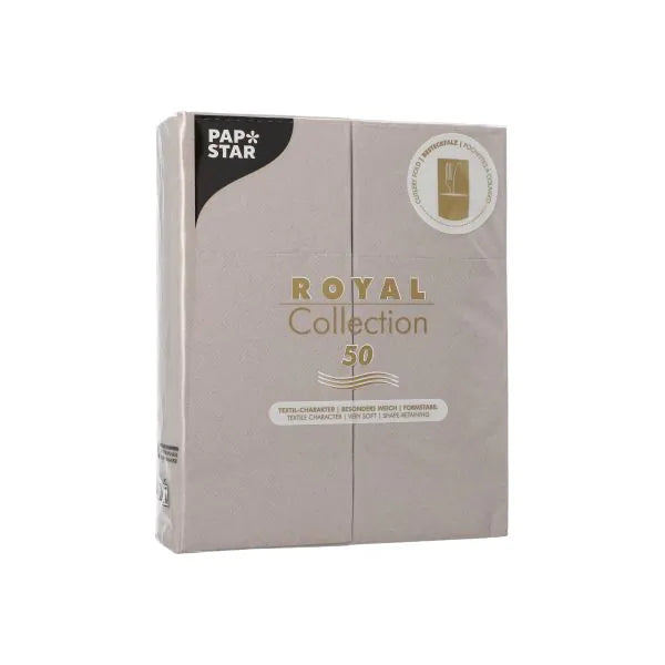 Bestecktaschen "ROYAL Collection" 40 x 30 cm grau 50stk