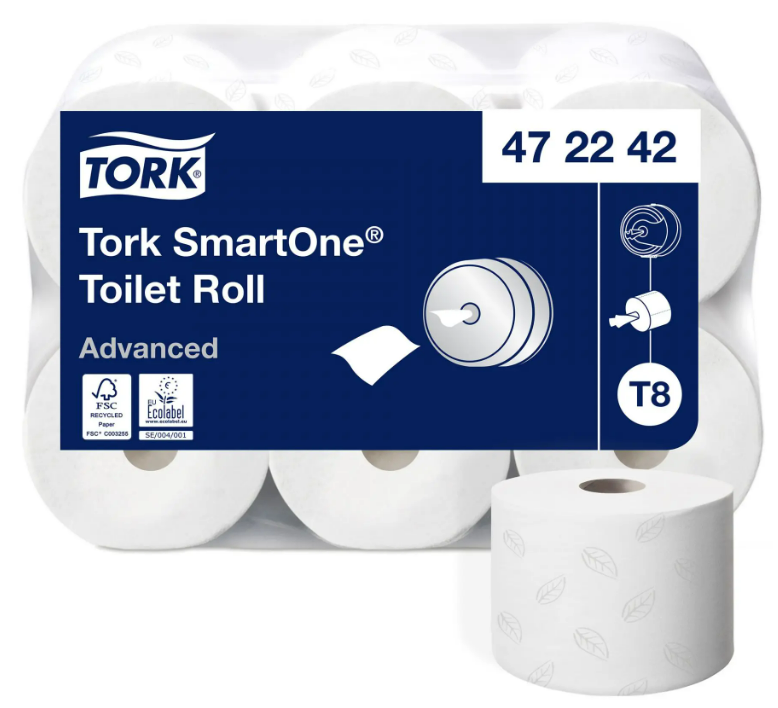 TOPA SmartOne T8 Toilettenpapier 2-lagig – 6 Rollen à 1.150 Blatt (Art.-Nr. 472242) T8