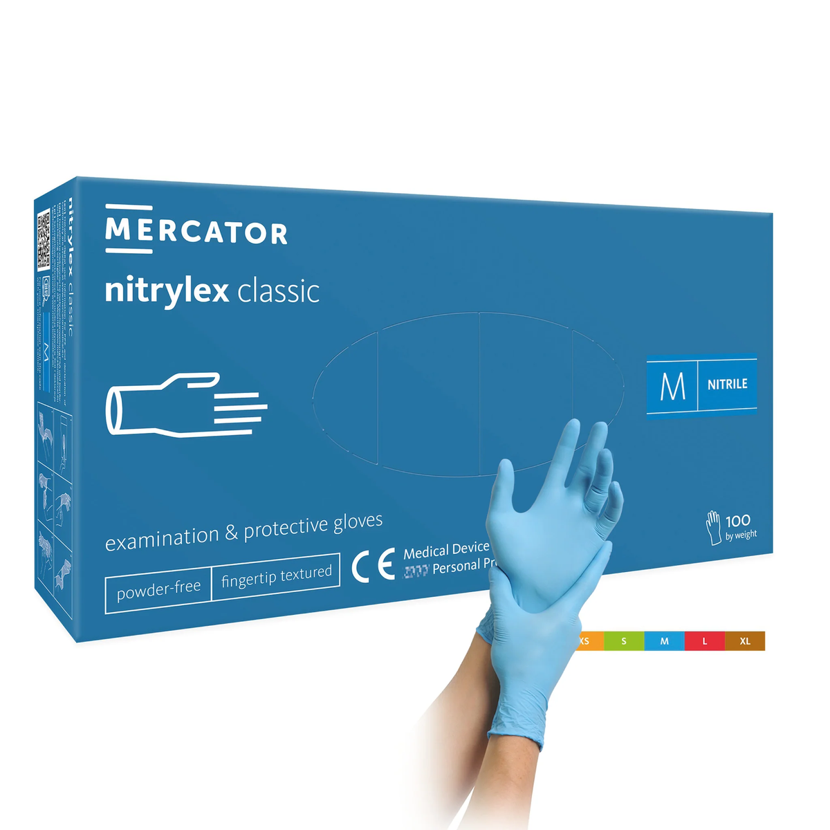 Einmalhandschuhe Nitril Pura Comfort- Mercator blau puderfrei 100 Stück
