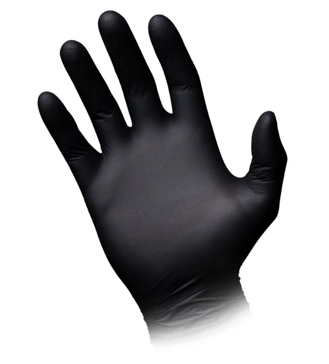 Einmalhandschuhe Mercator Nitril Pura comfort schwarz puderfrei 100 Stück