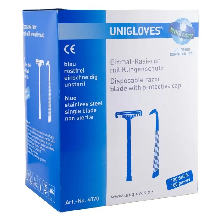 Unigloves Einmalrasierer Blau 100srk