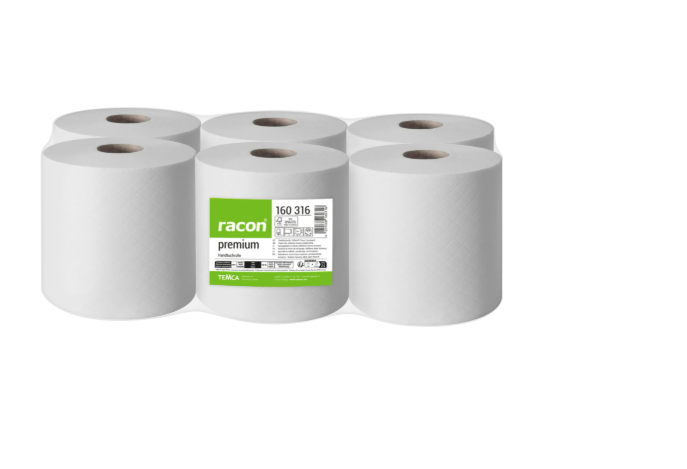 racon® Premium Handtuchrolle 2-lagig 60 316 – 6 Rollen Innenabrollung