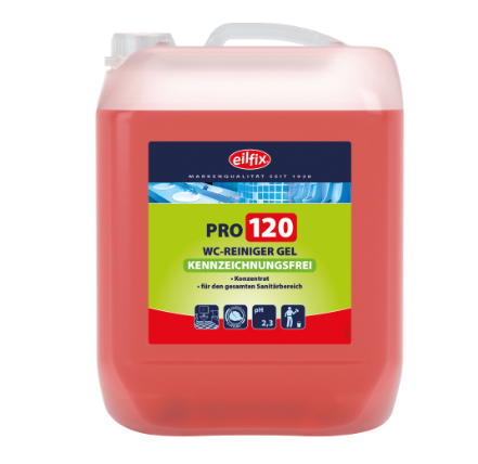 PRO 120 WC-REINIGER-GEL Kennzeichnungsfreier Sanitärreiniger – Konzentrat