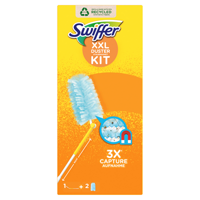 Swiffer Staubmagnet XXL Starter-Set Duster 1 Telestab 90cm mit 2 Tücher