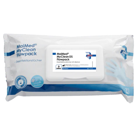 MaiMed® MyClean DUO Flowpack Hand und Flächendesinfektionstücher 50 Stück Flowpack