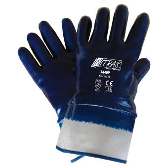 NITRAS Premium-Nitrilhandschuhe, Baumwoll-Jersey, weiß 3440P