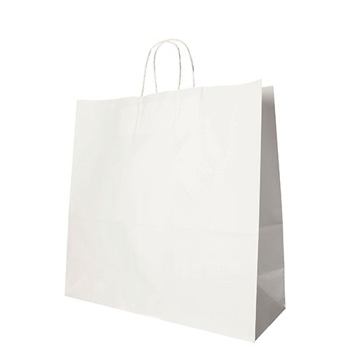 Papiertüten 35 x 35 x 14 cm weiss mit gedrehtem Tragegriff Papstar 25 stk.