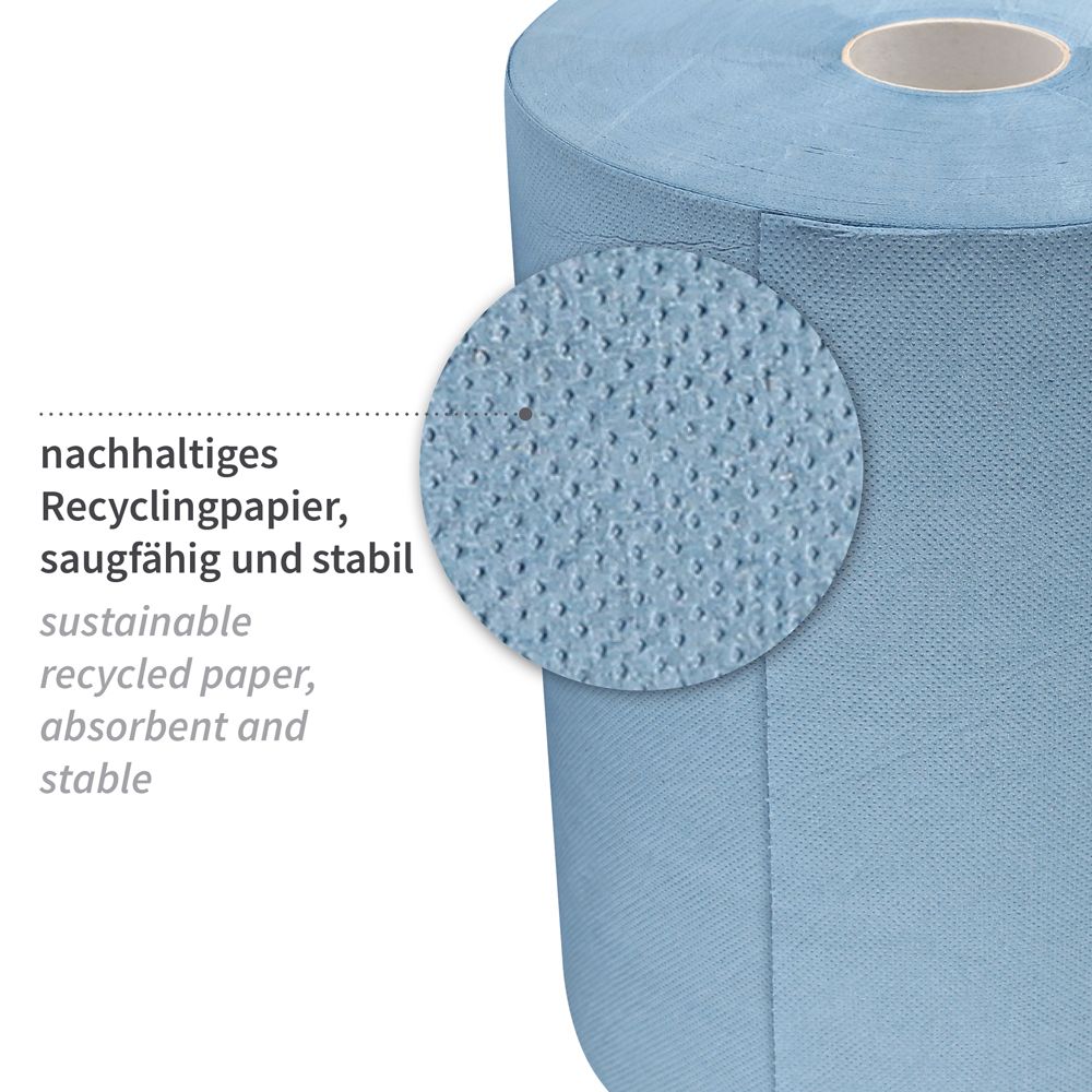 Putzpapiere, 3-lagig | Recyclingpapier  Blau 100 % Recyclingpapier