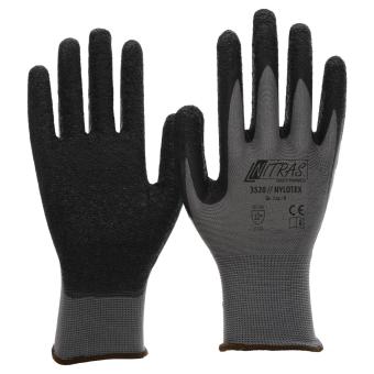 NITRAS NYLOTEX, Nylonhandschuhe, grau, Latex-Beschichtung 3520