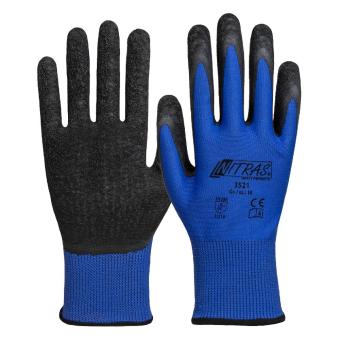 NITRAS Nylonhandschuhe, blau, Latex-Beschichtung 3521
