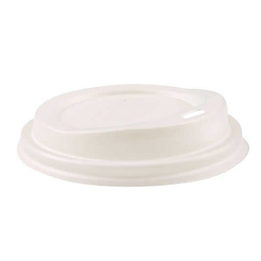 Bio Deckel mit Trinköffnung | CPLA  9cm | 50 Stk.| 0,3l -0,4L