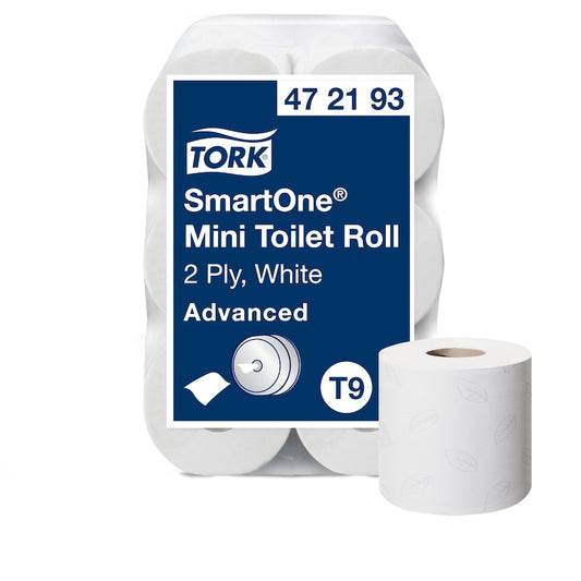 Tork SmartOne® Mini Toilettenpapier Weiß T9 12 Rol. 472193