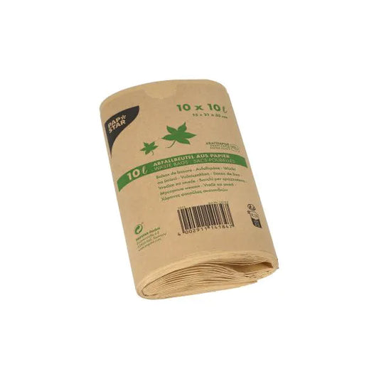 Abfallbeutel aus Kraftpapier, 10 l, H 35 x B 21 cm, braun