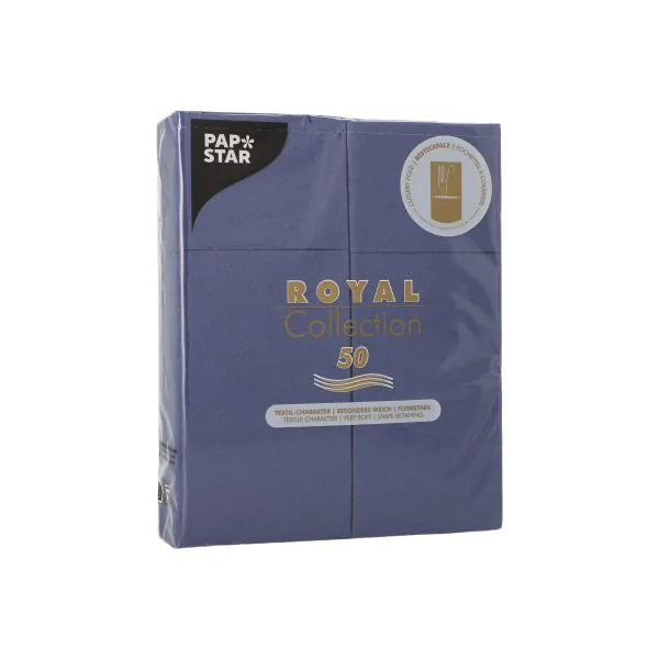 Bestecktaschen "ROYAL Collection" 40 x 30 cm  dunkelblau 50stk