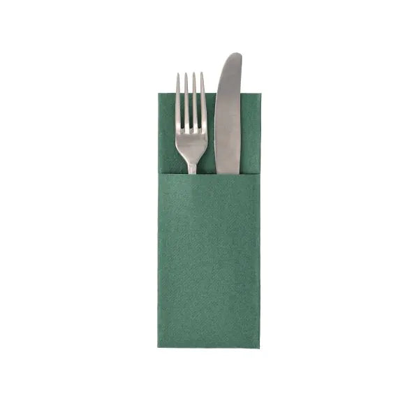 Bestecktaschen "ROYAL Collection" 40 x 30 cm  dunkelgrün 50stk