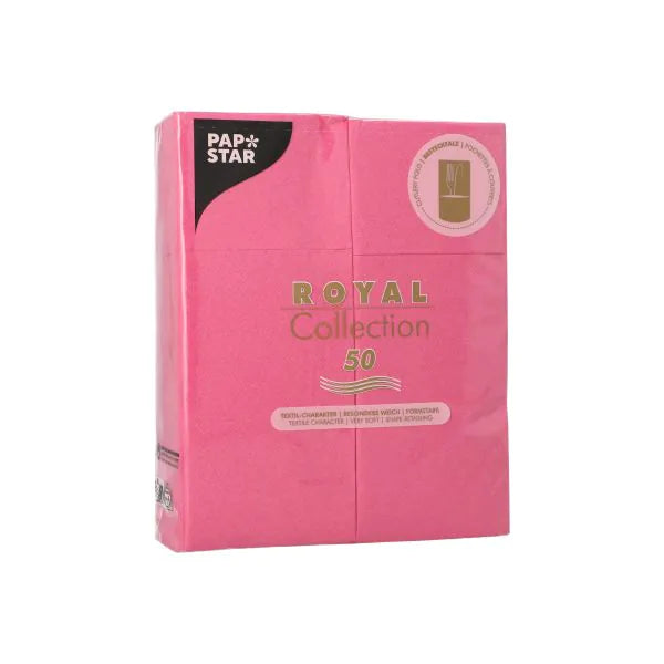 Bestecktaschen "ROYAL Collection" 40 x 30 cm  fuchsia 50stk
