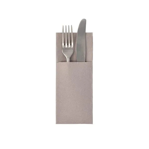 Bestecktaschen "ROYAL Collection" 40 x 30 cm   grau 50stk