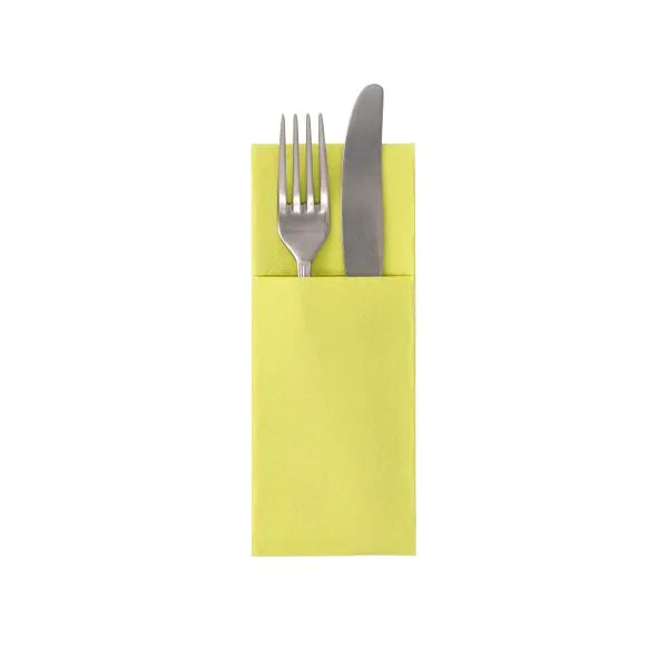 Bestecktaschen "ROYAL Collection" 40 x 30 cm  limonengrün 50stk