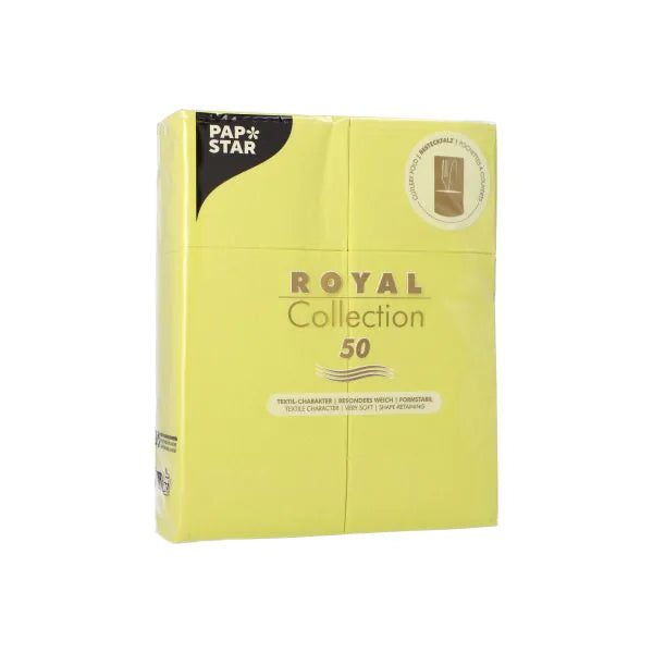 Bestecktaschen "ROYAL Collection" 40 x 30 cm  limonengrün 50stk