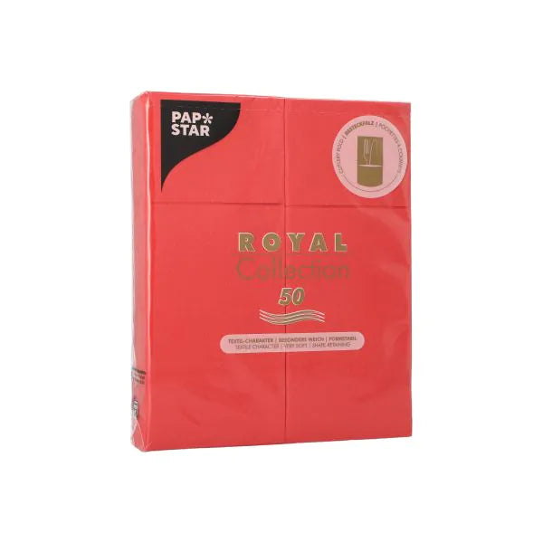 Bestecktaschen "ROYAL Collection" 40 x 30 cm rot 50stk