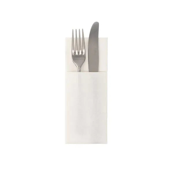 Bestecktaschen "ROYAL Collection" 40 x 30 cm weiss Papstar