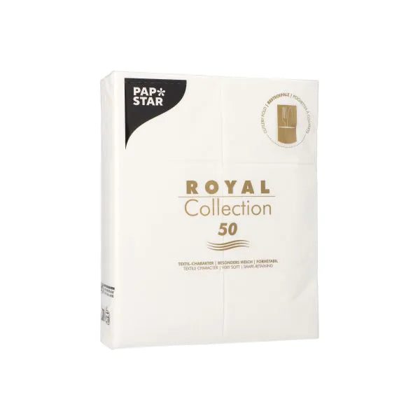 Bestecktaschen "ROYAL Collection" 40 x 30 cm weiss Papstar