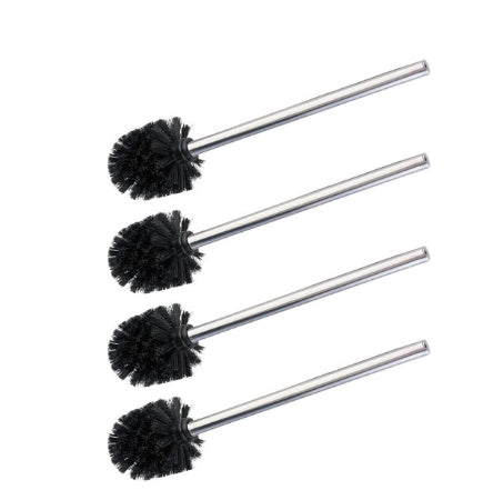 Toilettenbürste mit Edelstahlstiel, 4er-Set, Ø 8 cm WC-Ersatzbürste, 4er Set, Ø 8 cm