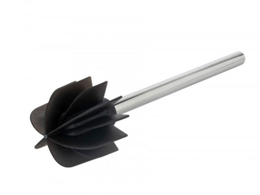 Silikon-Lamellen Ersatzbürste Schwarz Silikonbürste Ø 7,5 cm mit Anti-Haft-Wirkung