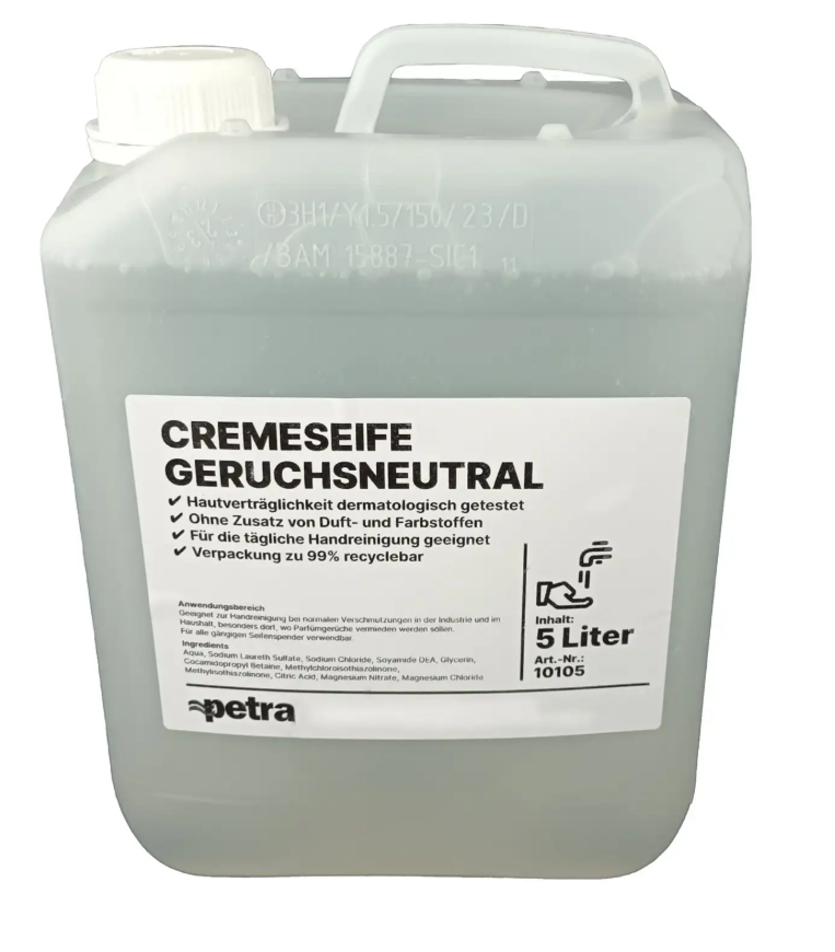 Seife, Seifencreme, Flüssigseife, flüssige Seife, Neutral 5L Kanister