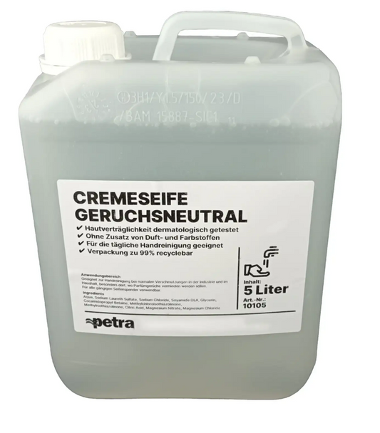 Seife, Seifencreme, Flüssigseife, flüssige Seife, Neutral 5L Kanister