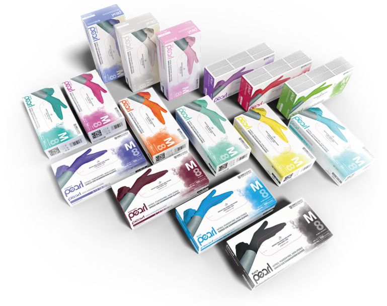 Nitrilhandschuhe Pearl Unigloves Einweghandschuhe Nitril XS-XL versch. Farben