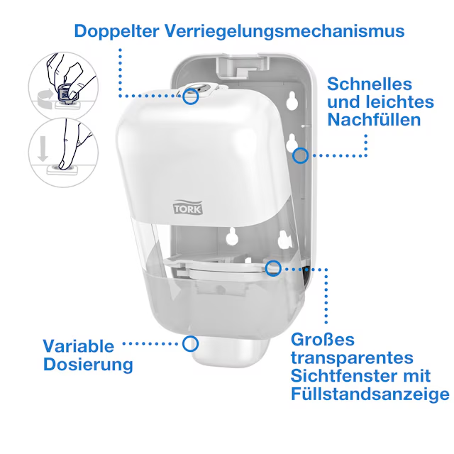 TORK Mini S5 Seifenspender weiß 475 ml – 565200