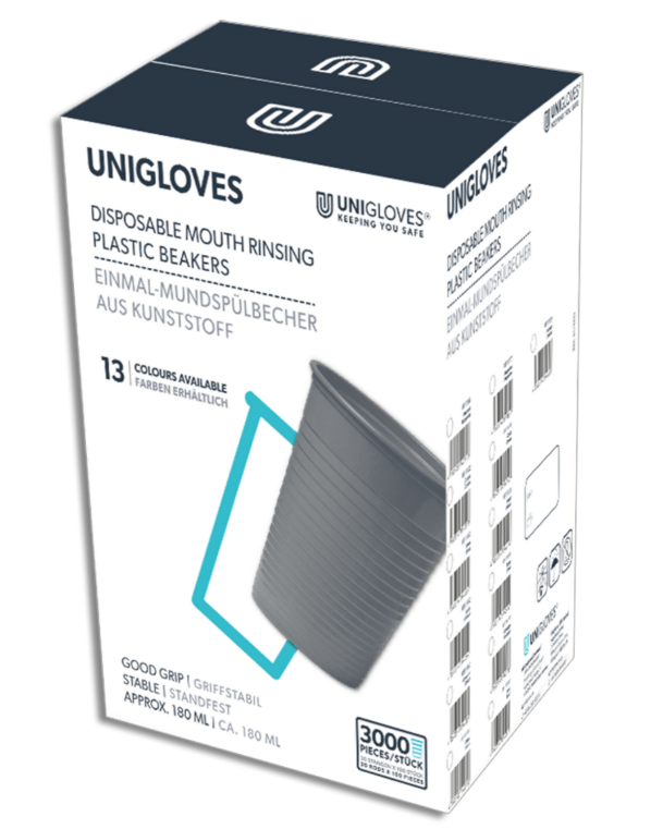 UNIGLOVES MUNDSPÜLBECHER 125stk 	180 ml