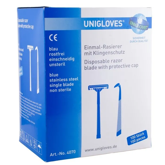 Unigloves Einmalrasierer Blau 100srk
