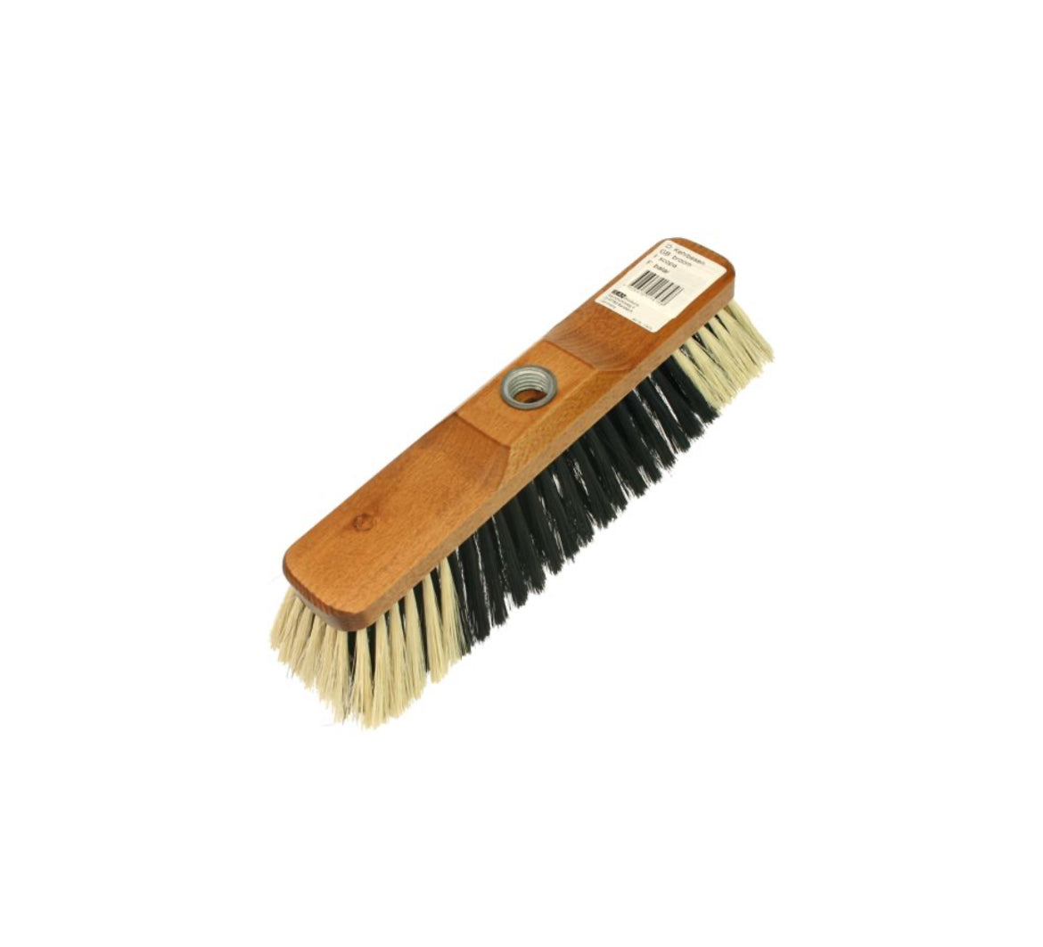 Besen Innen 27x8cm braun mit Metallgewinde
