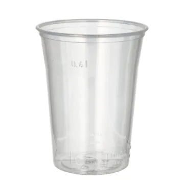 Plastikbecher (PS) 0,4 l Ø 9,5 cm · 12 cm klar mit Schaumrand 50