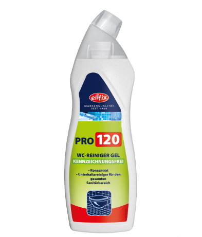 PRO 120 WC-REINIGER-GEL Kennzeichnungsfreier Sanitärreiniger – Konzentrat