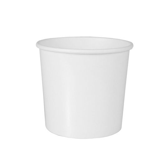 Suppenbecher "To Go", Pappe rund weiss 50Stk