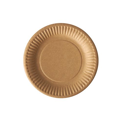 Pappteller rund "pure" Ø 15 cm braun Höhe 2cm