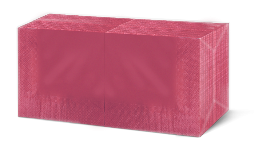 Servietten burgundy, 24x24cm 2-lagig 1/4-Falz 250 Stk.