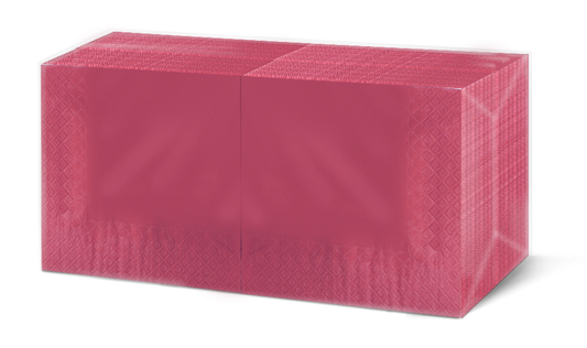 Servietten burgundy, 24x24cm 2-lagig 1/4-Falz 250 Stk.