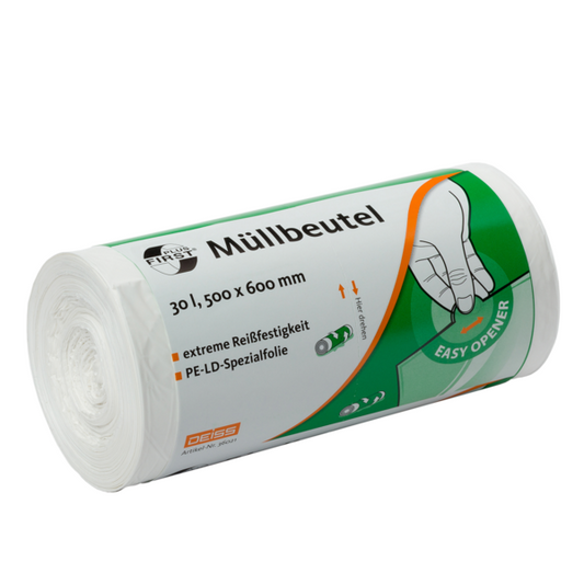 FIRST PLUS Müllbeutel 30L – 50 Stück PE Abfallsäcke