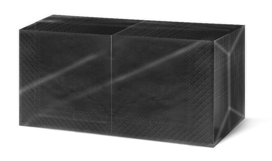 Servietten schwarz 24x24cm 2-lagig 1/4-Falz  250 Stk