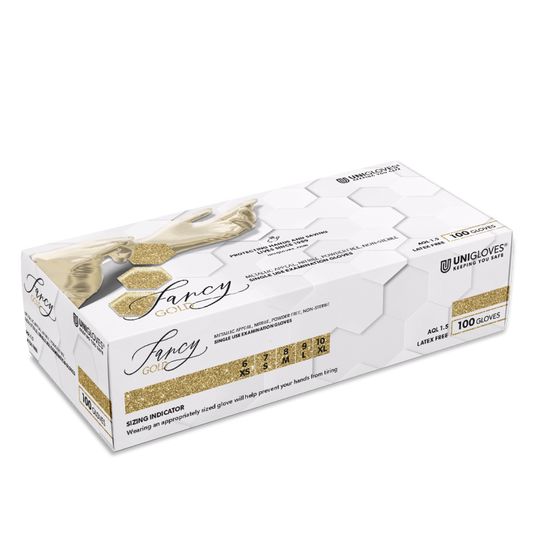 UNIGLOVES FANCY® GOLD Nitril Einmalhandschuhe Puderfrei XS-XL