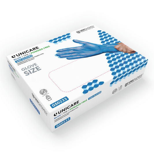 UNIGLOVES UNICARE TPE BLUE 200Stk