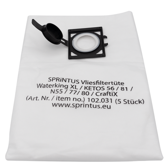 Vliestüte Staubsaugertüte Filtertüte N55/77/80, Waterking XL, Ketos Sprintus 102031